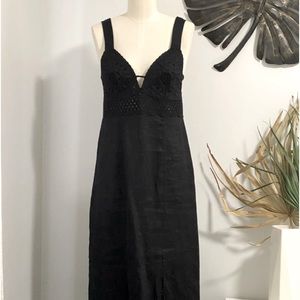 NWOT H&M linen embroidered dress size small